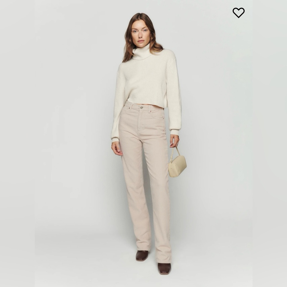 Reformation Cynthia High Rise Straight Long Corduroy Pants Size 30 EUC